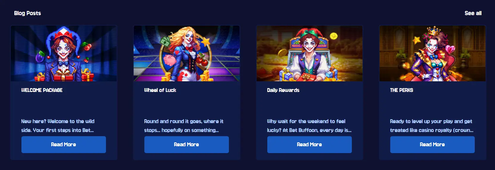 Bonus et promotions BetBuffoon Casino