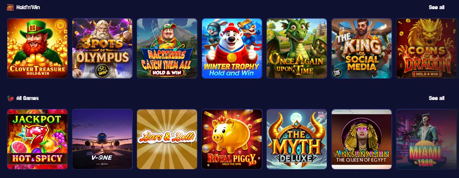 Machines à sous disponibles sur BetBuffoon Casino